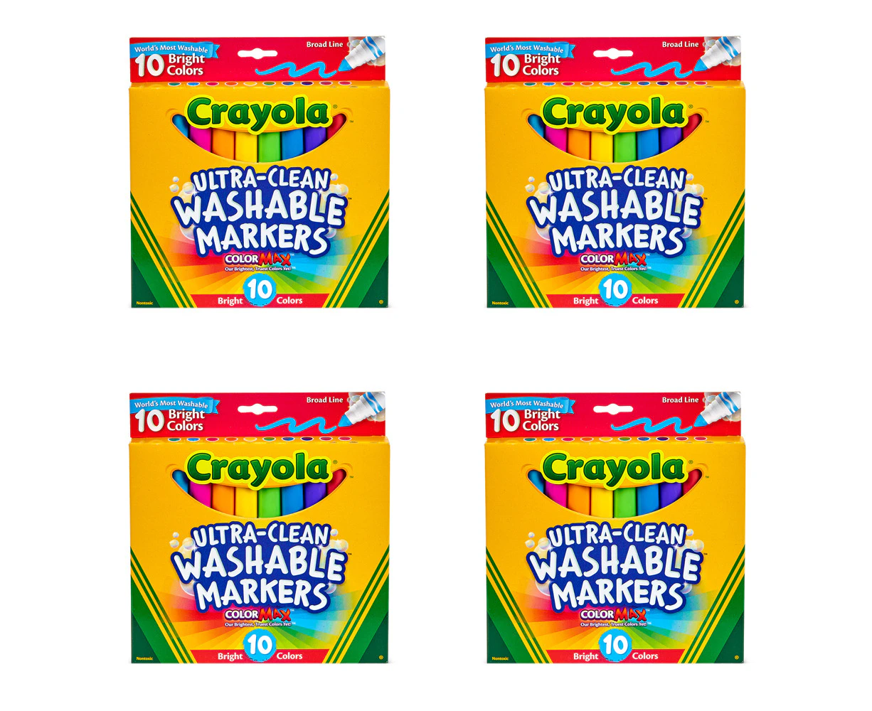 40pc Crayola Kids/Childrens Creative Ultra Clean Bright Washable Markers 36m+