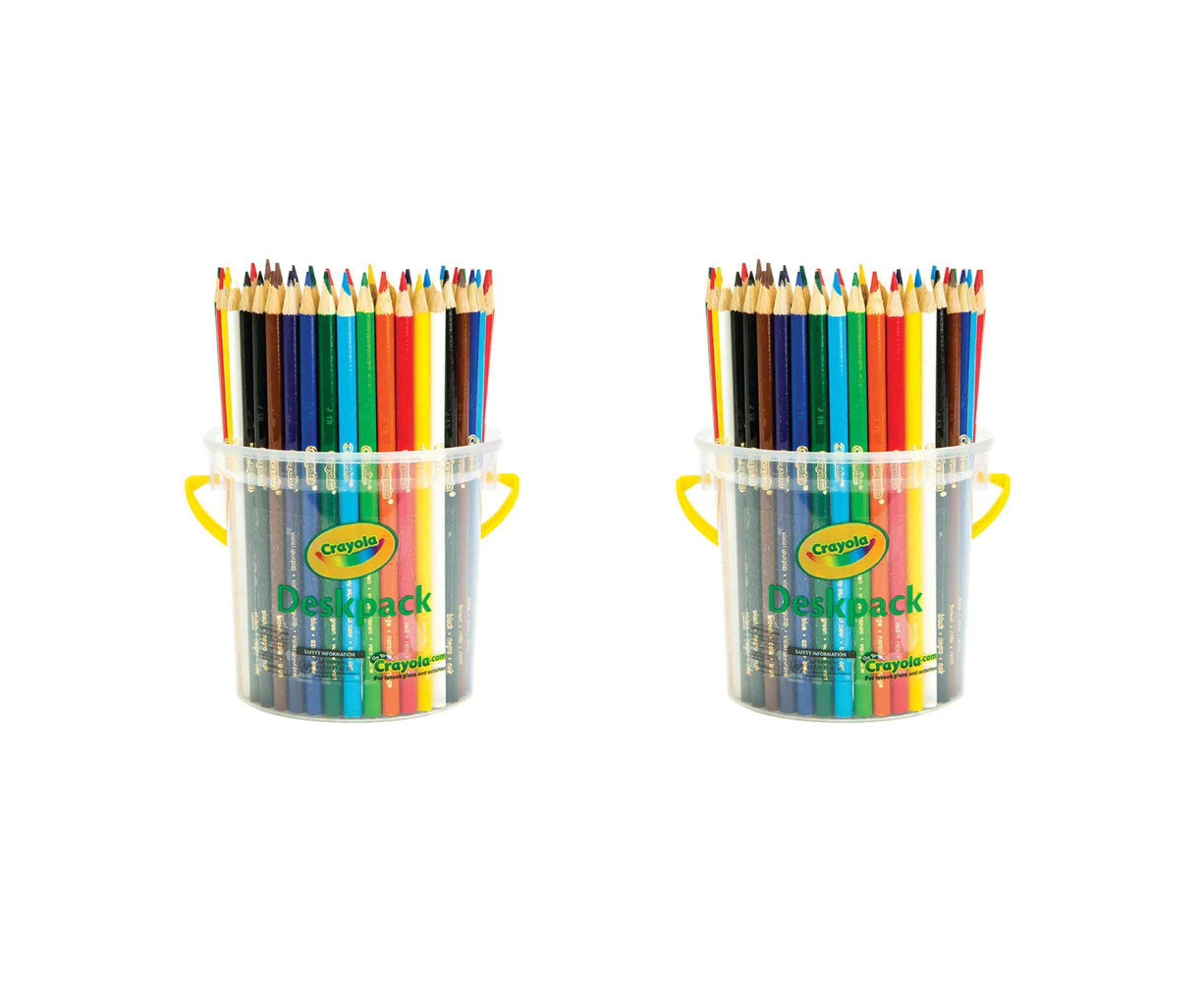 96pc Crayola Kids/Childrens Creative Art Draw/Colouring Pencil Deskpack 36m+