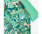 Target Swim Short Sleeve Jungle Rashie