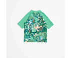 Target Swim Short Sleeve Jungle Rashie