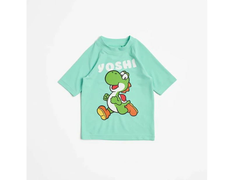 Super Mario Yoshi Swim Rash Vest