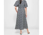 Puff Sleeve Midi Dress - Preview