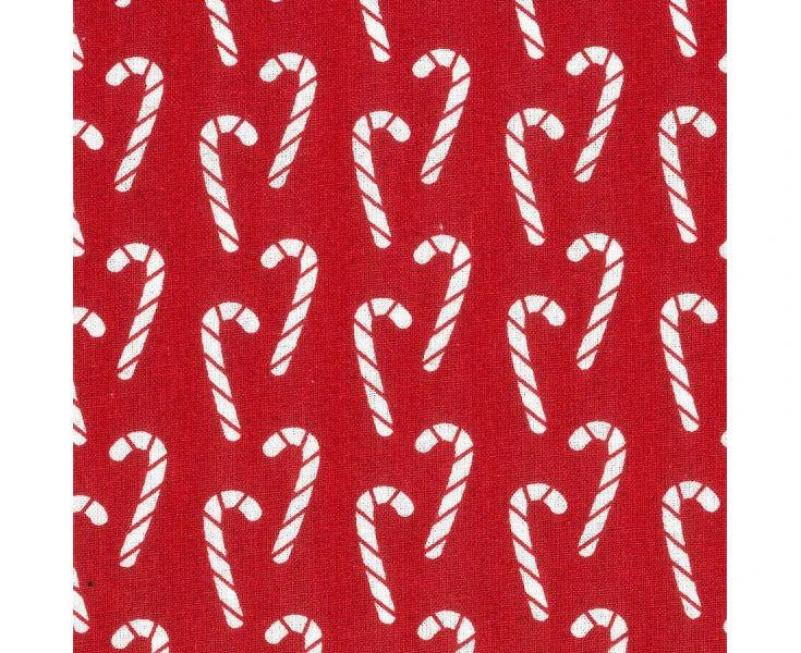 Birch Fabrics -  Christmas Joy Collection - 110cm x 1m Fabric - Candy Cane Design