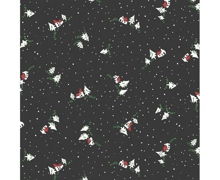 Liberty Fabrics - A Woodland Christmas Collection - 110cm wide x 1m - Christmas Cottage 6018A