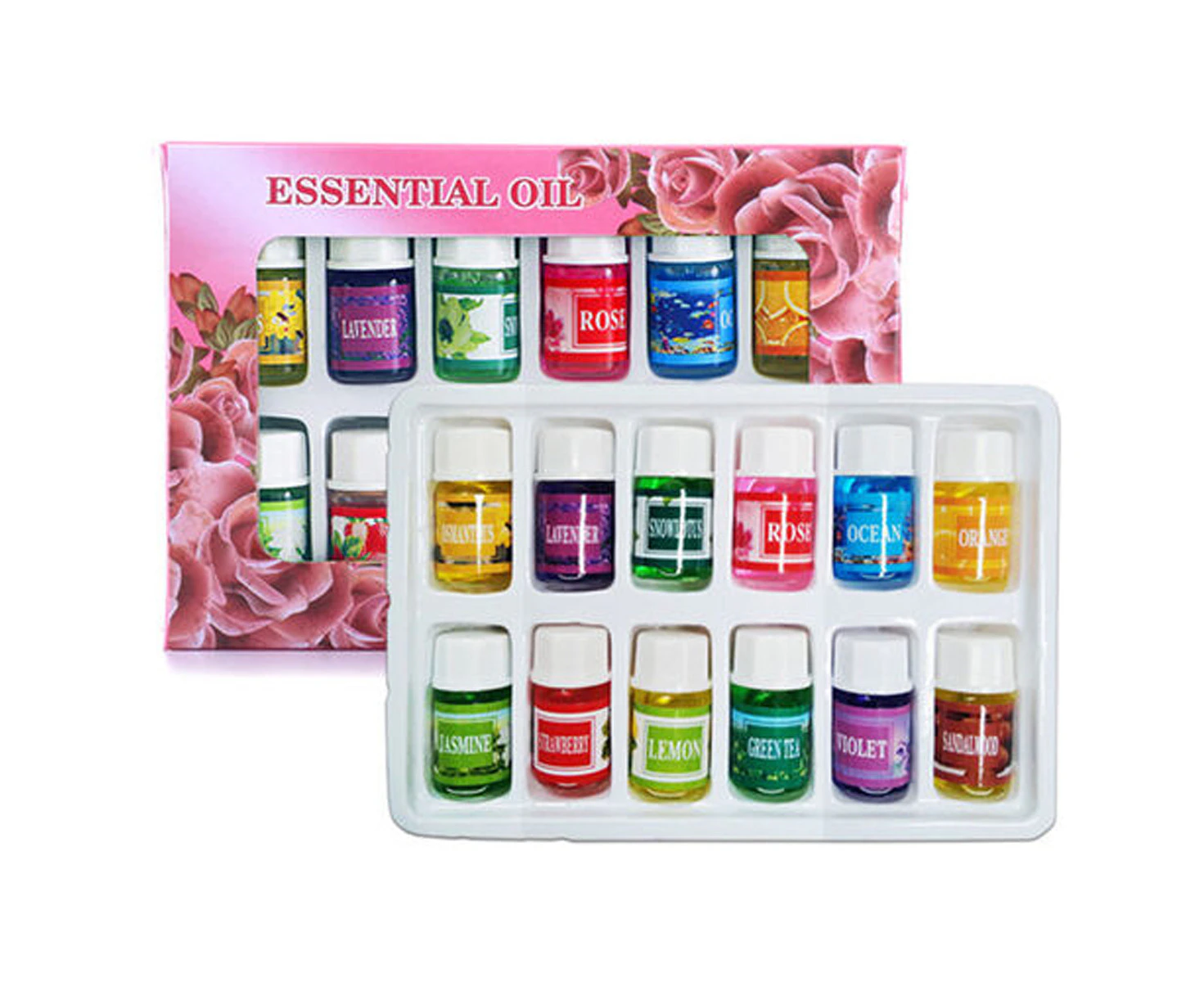 3Ml essential oil aromatherapy essential oil for humidifier pain Stress relief essential oil gift box 12 Pack essential oils Aroma, multicolor