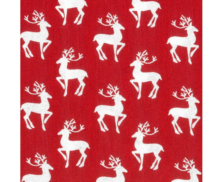 Birch Fabrics -  Christmas Joy Collection - 110cm x 1m Fabric - Reindeers Design