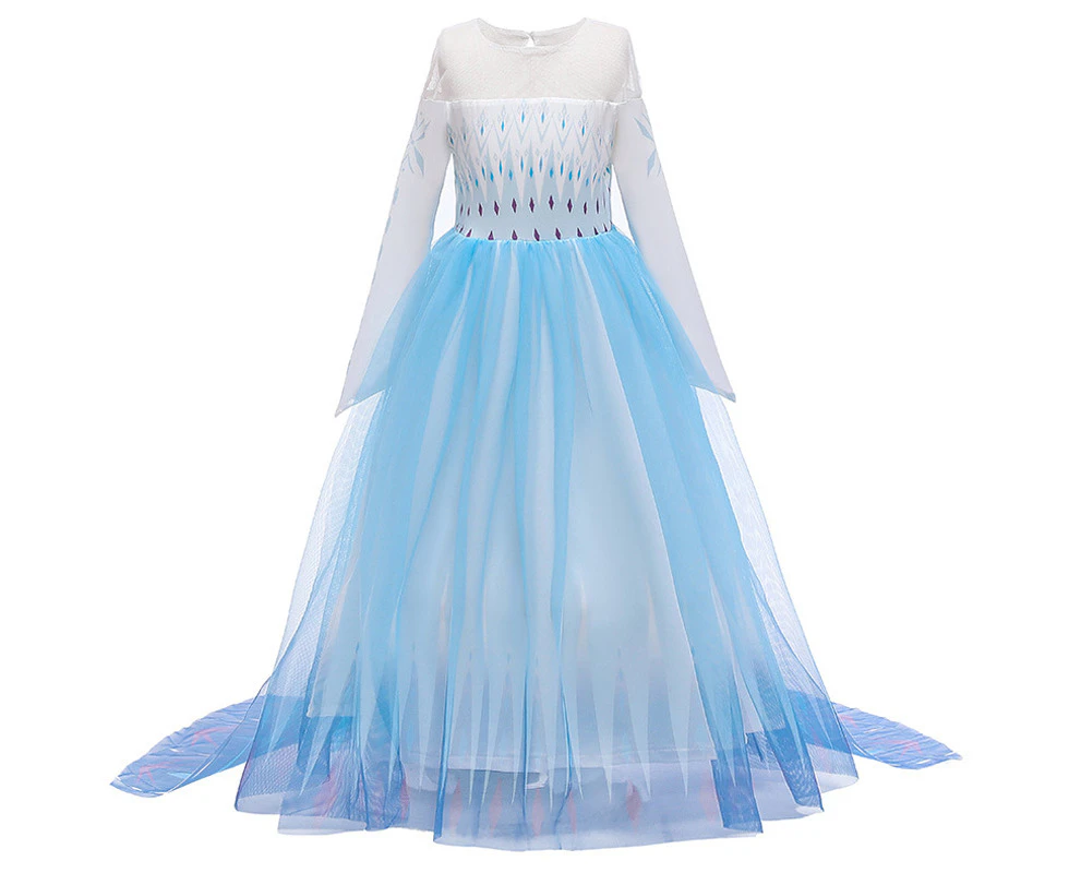 Frozen2 Elsa Princess Dress Formal Birthday Party Halloween Cosplay Costume