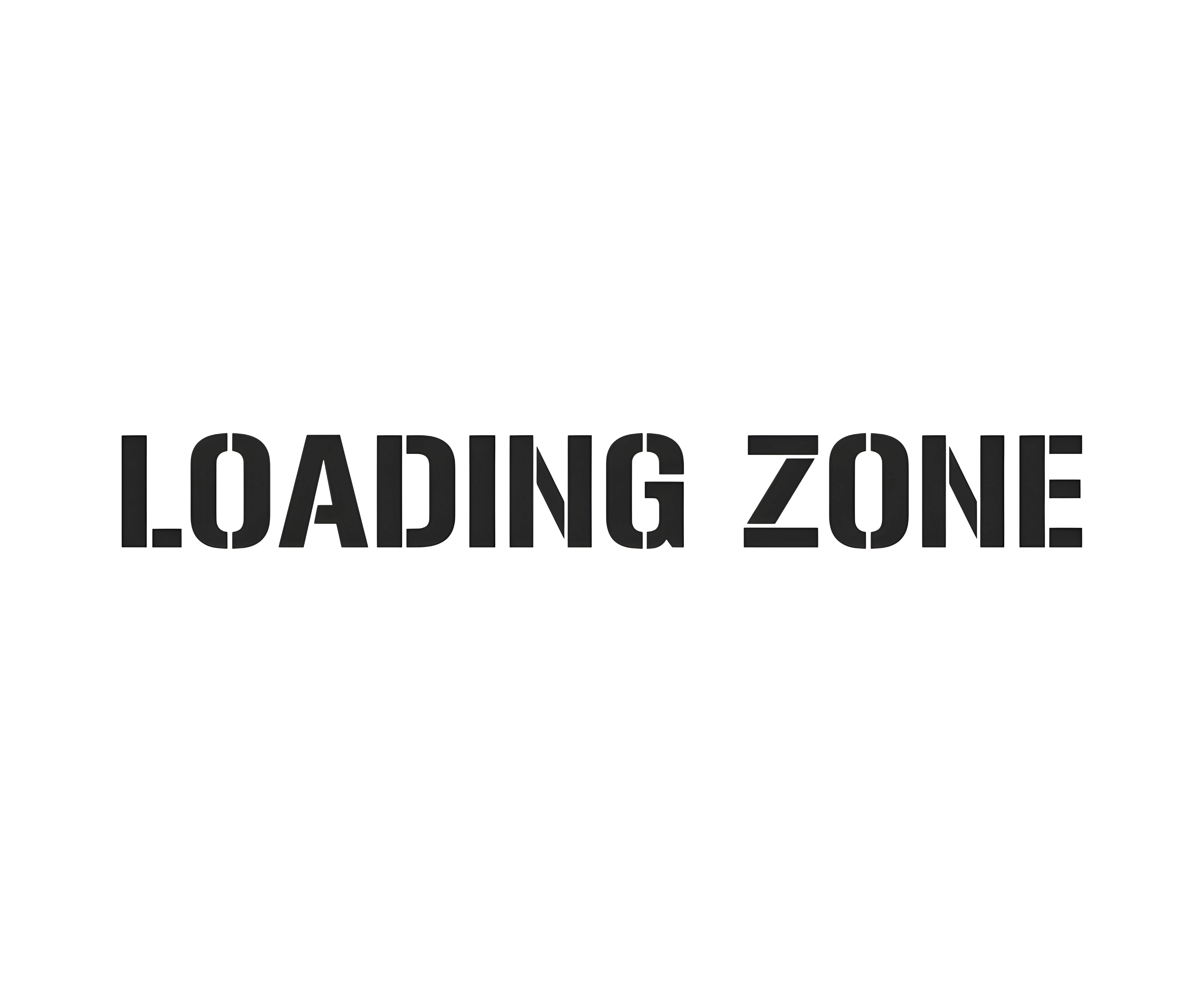 Loading Zone Stencil - 820 mm x 100 mm, 1.5 mm Poly