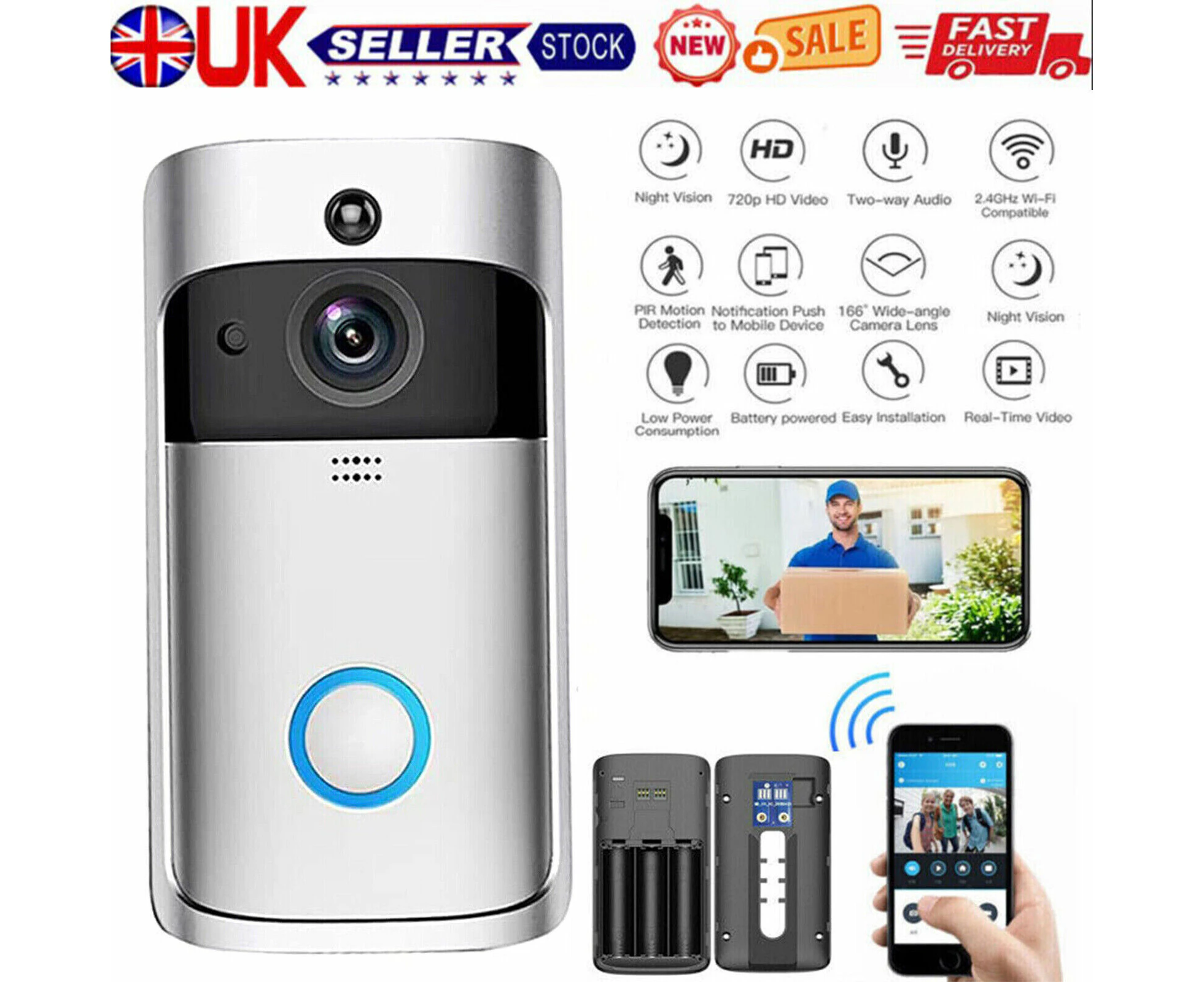 Ring Video Doorbell Hd Video Wireless Doorbell Advanced Motion Detection Camera;Ring Video Doorbell Hd Video Wireless Doorbell Advanced Motion Detection Ca