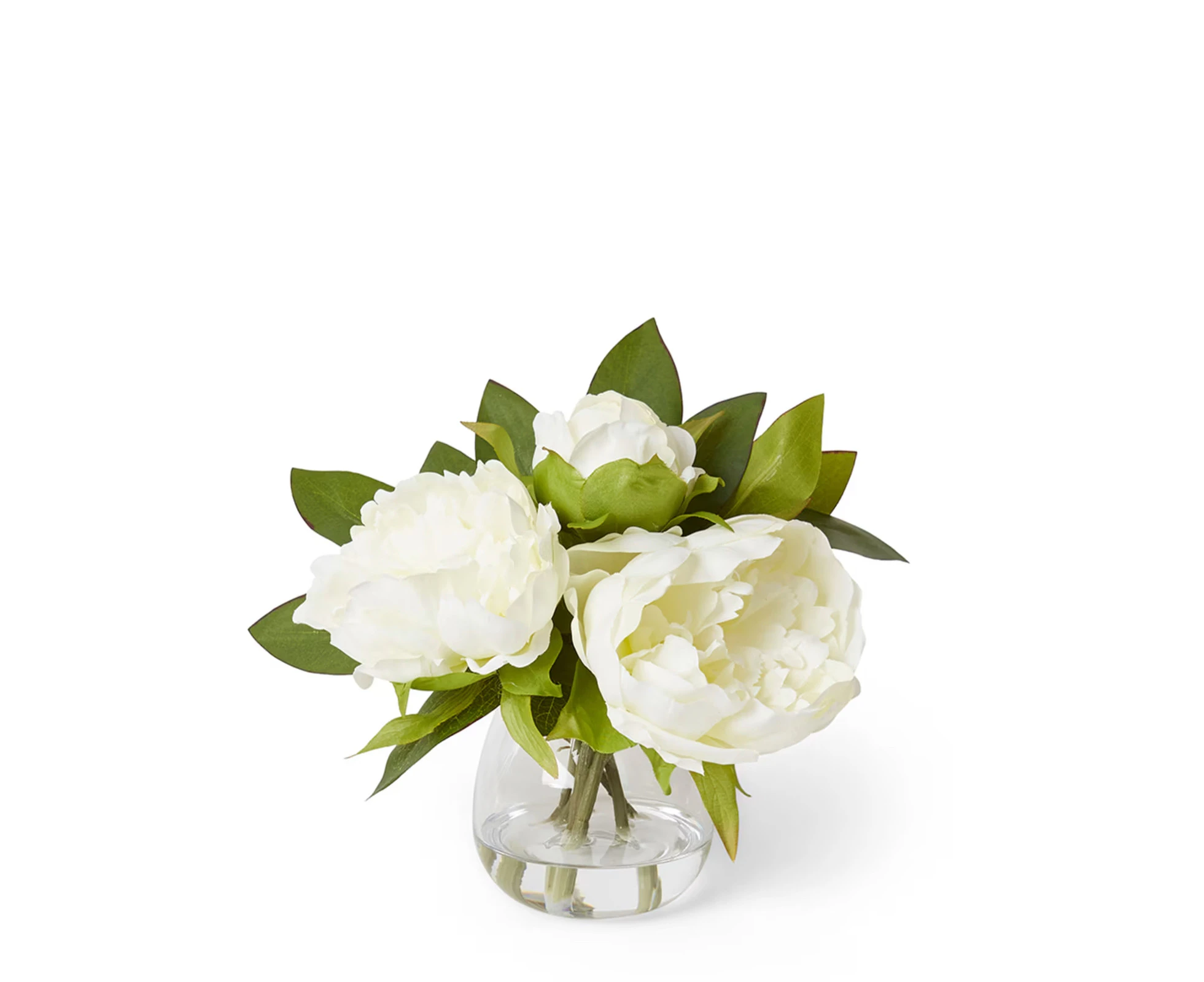 Elme Living Artificial Flowers Peony Mix in Alma Vase 19cm White AL.007.CLWH