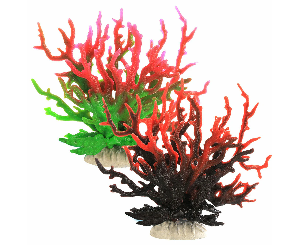 Aquarium Plants, 2-Piece Artificial Coral Decorative Fish Tank.,Mixstyle3