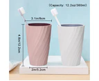 2 Pack Unbreakable Bathroom Toothbrush Cups, Soft and Durable, Bathroom Toothbrush Tumblers (White & Pink)