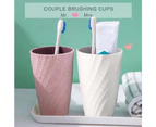 2 Pack Unbreakable Bathroom Toothbrush Cups, Soft and Durable, Bathroom Toothbrush Tumblers (White & Pink)