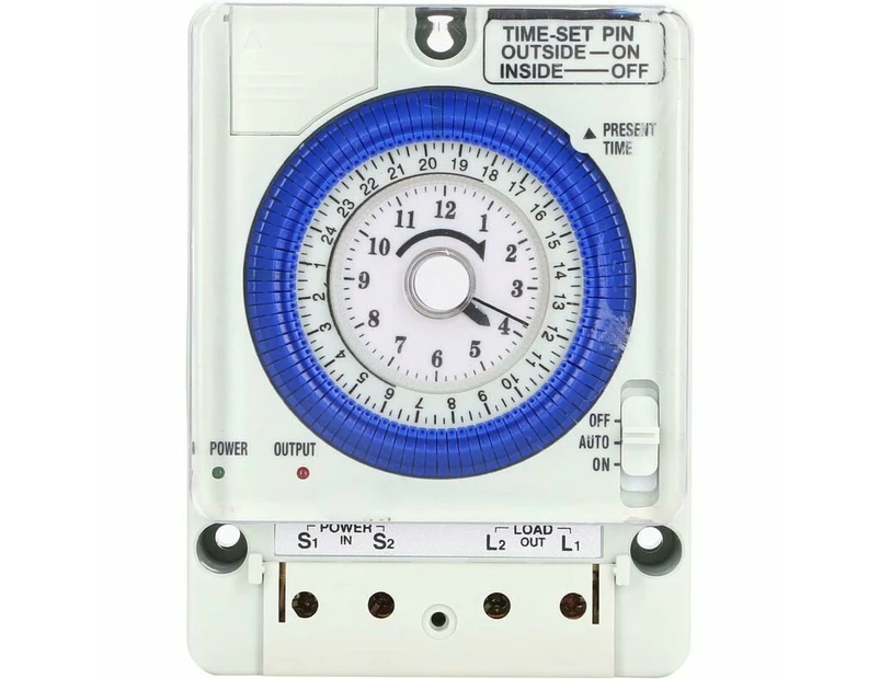 Programmable Time Switch, Mechanical Timer，24 Hours Programmable Standard Din Rail Mount Time Switch Relay，Tb35N