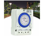 Programmable Time Switch, Mechanical Timer，24 Hours Programmable Standard Din Rail Mount Time Switch Relay，Tb35N