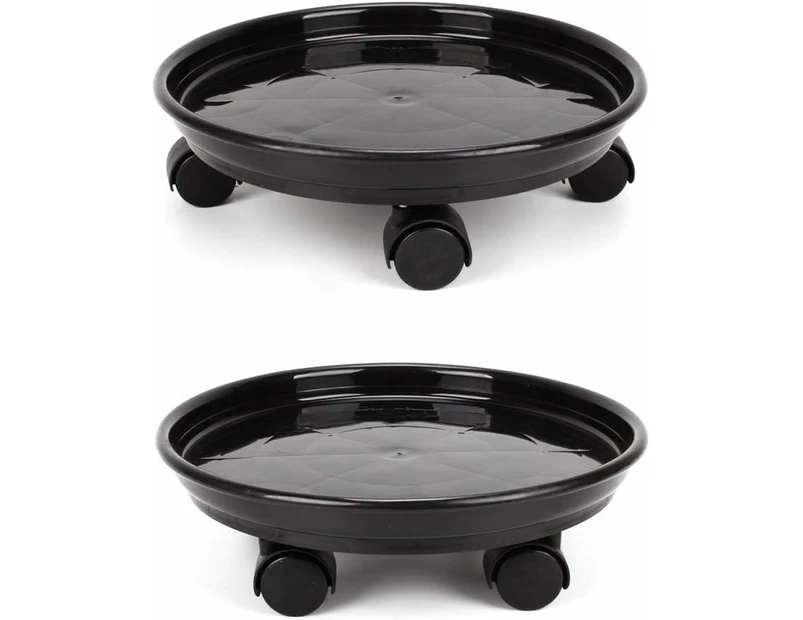 Set Of 2 Flower Pot Stands On Wheels For Indoor And Outdoor Use 30