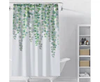 Shower Curtain Eucalyptus Green Leaves Plant Shower Curtains 180 X 180 Cm Anti-Mould Waterproof Polyester Fabric Washable Bathroom Curtains For Bathroom