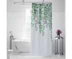 Shower Curtain Eucalyptus Green Leaves Plant Shower Curtains 180 X 180 Cm Anti-Mould Waterproof Polyester Fabric Washable Bathroom Curtains For Bathroom