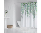 Shower Curtain Eucalyptus Green Leaves Plant Shower Curtains 180 X 180 Cm Anti-Mould Waterproof Polyester Fabric Washable Bathroom Curtains For Bathroom