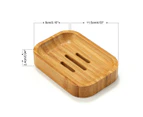 2Pcs Soap Box--Bamboo Soap Box,Nature