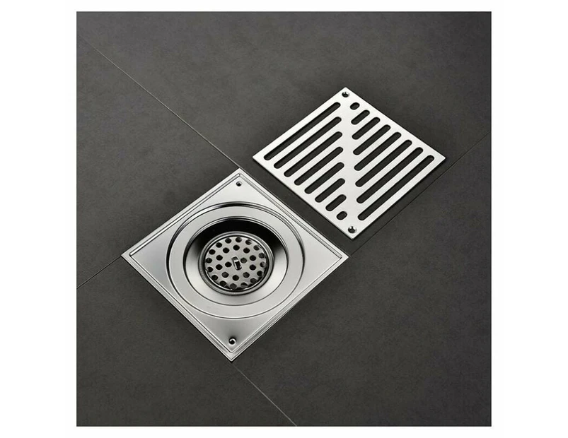 Italian Shower Siphon Large Caliber 150 150Mm Square Shower Drain Stainless Steel Square Anti-Odor Floor Drain For Bathroom