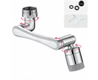 1440 Degree Rotatable Multifunctional Extension Faucet,1080 Swivel Magic Faucet,Faucet Aerator With Two Water Outlet Methods For Kitchen Bathroom - Lumten