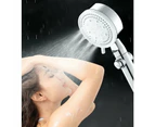 High Pressure Shower Head And Hose With Stop Switch, 4 Jet Modes, Hand Shower, Bathroom Shower + 1.5 M Hose, Chrome