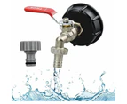 Faucet Tank 1000L Rainwater Collector 1000 Liters Ibc Tank Adapter 1/2 Thread Connector Pp Brass Tank Cap Adapter Coarse Thread 60Mm Garden Hose Fittings