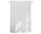 Shower Curtain Extra Wide White Waterproof Washable Anti-Mould Bath Curtain Textile Fabric Bath Curtain