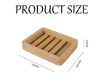 1Pc Creative Handmade Bamboo Bathroom Toilet Shower Draining Soap Holder Dish Rack #3