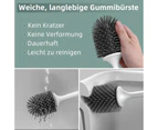 1Pc Silicone Toilet Brush,Grey