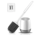 1Pc Silicone Toilet Brush,Grey