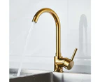 Gold Kitchen Faucet Sink Mixer Tap With 360° Rotatable High Spout Single Lever Basin Mixer Sink Faucet For Bathroom Kitchen Sink (Gold)