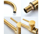 Gold Kitchen Faucet Sink Mixer Tap With 360° Rotatable High Spout Single Lever Basin Mixer Sink Faucet For Bathroom Kitchen Sink (Gold)