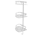 3 Tiers Corner Shower Shelf Wall Mounted Shower Organizer Storage Rack For Toilet Kitchen