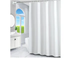 1Pc Shower Curtain Peva Pure White Single Curtain Width 180*Height 200+Hanging Rings