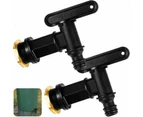 2 Water Tank Faucets Snap-On Water Tank Faucets 3/4 Bsp Rain Barrel Connector Water Butt Storage Tank Hose Faucet Replacement Parts