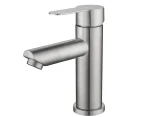 Single Handle Bathroom Faucet Sink Faucet Brushed Stainless Steel