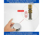 Bathtub Stopper,Ø 72 Mm,With Double Seal,Height Adjustable,Universal Bathtub Stopper,Sink Flap,Made Of Hardened Brass With Chrome Finish,Rust-Proof Bathtub