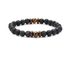 Men Women Natural Stone Lava Rock Diffuser Bracelet Elastic Yoga Agate Beads Bracelet Bangle