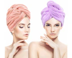 2Pcs Hair Towel Hair Drying Towel, Microfiber Hair Towel