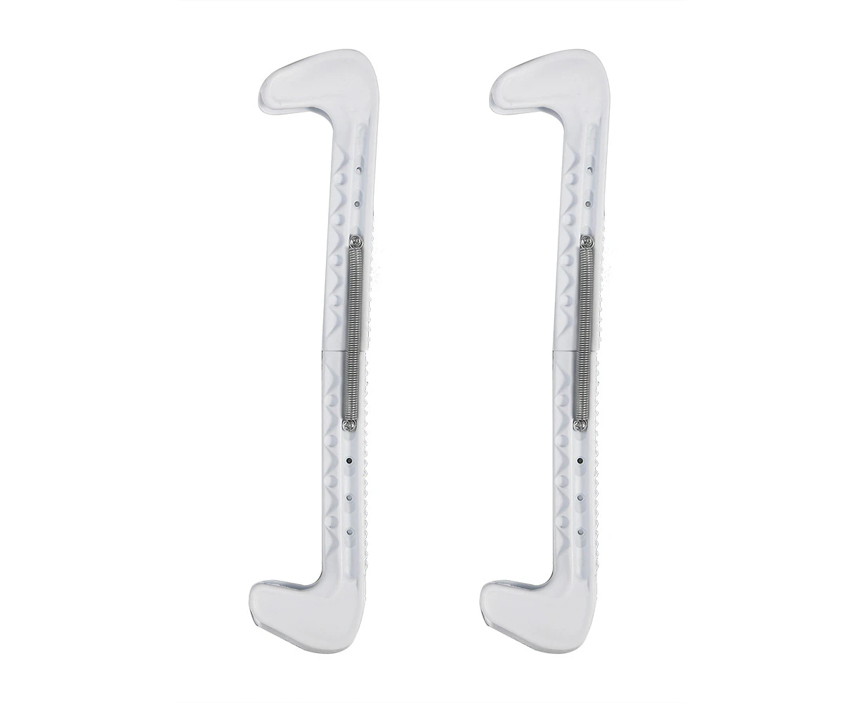 1 Pair Plastic Ice Skate Blade Protectors On Hard Concrete Ground (white)