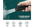 High Pressure Water Saving Shower Head, 6 Mode Adjustable Bathroom Shower Head, Anti Limescale Shower Head With Stop, Easy To Install (Black-A) Lumten