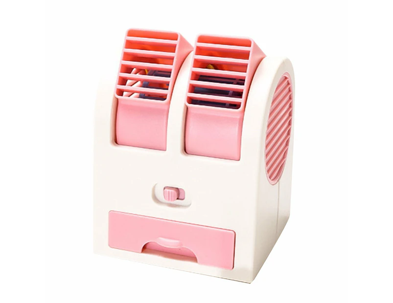 2022 Clearance,Portable Battery Powered/USB Air Conditioner Fan Dual Bladeless Safe Mini Fan