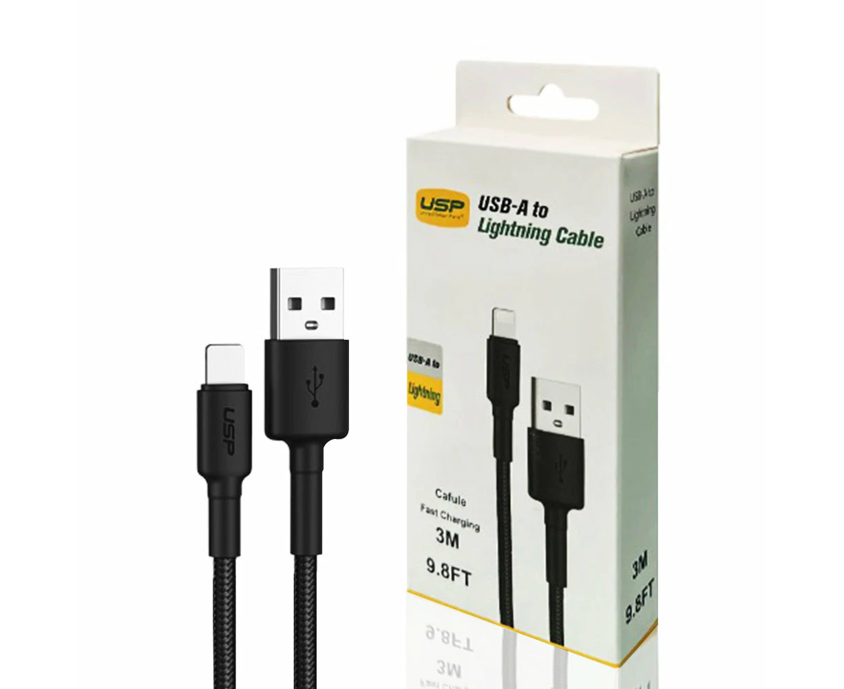 3m Boostup Cafule Lightning To Usb A Cable Charge & Connect Black Usp