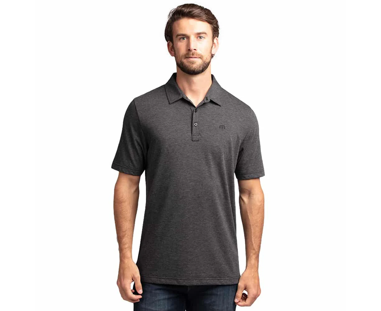 TravisMathew The Zinna Polo Shirt - Heather Black