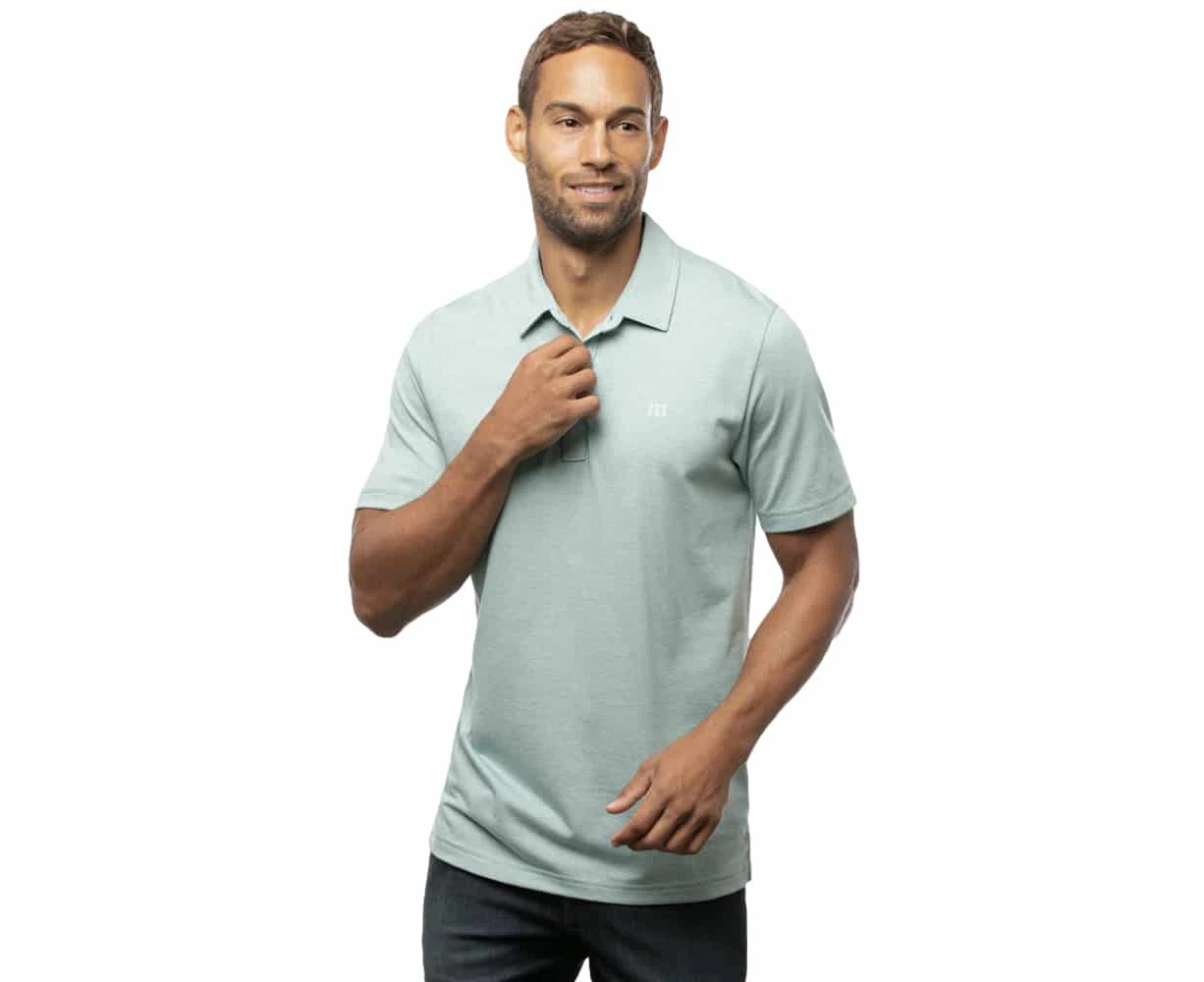 TravisMathew The Zinna Polo Shirt - Heather Berryl Green