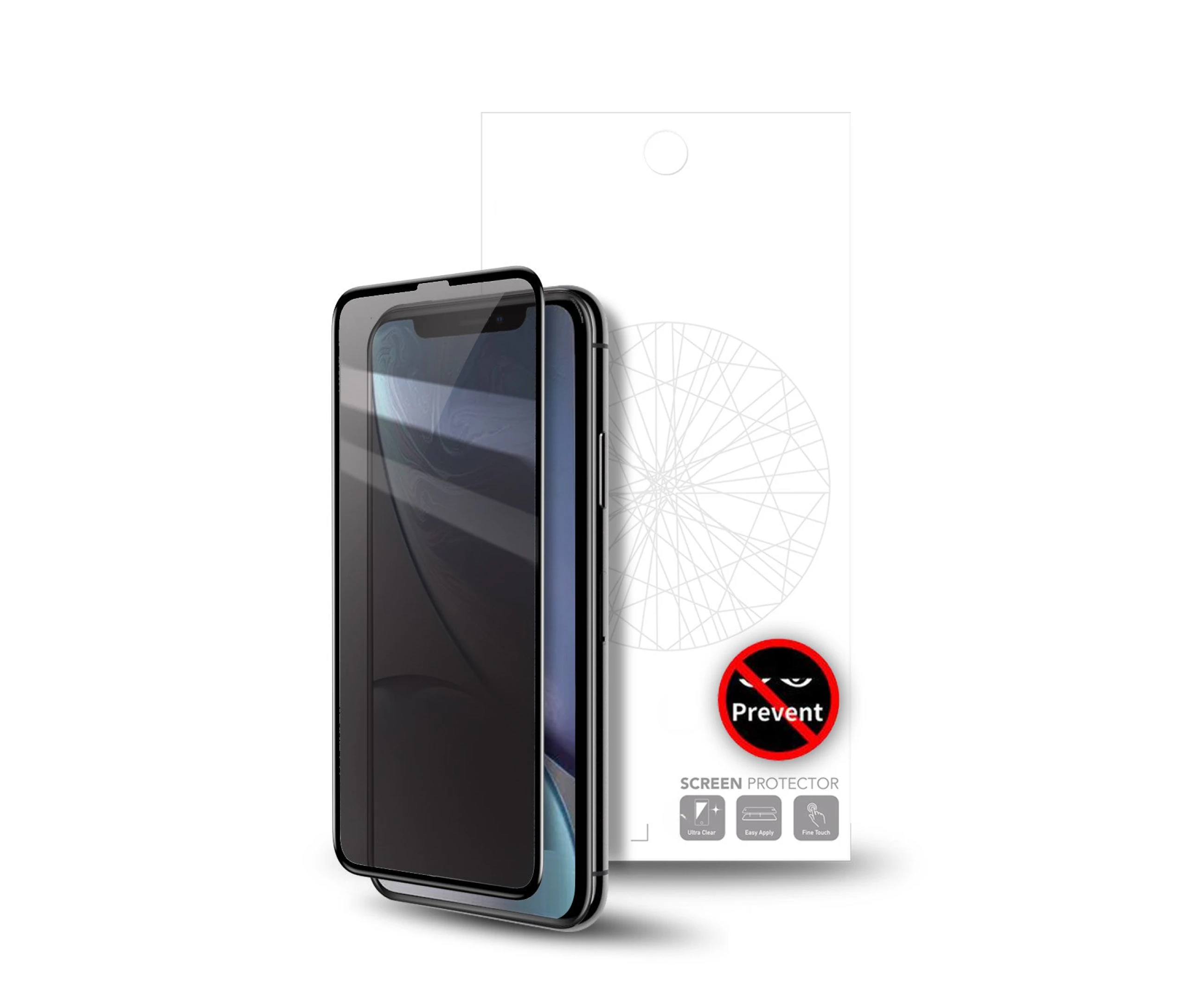 BLACKTECH iPhone Privacy 9D Full Cover Tempered Glass - iPhone 13 / 13 Pro / 14