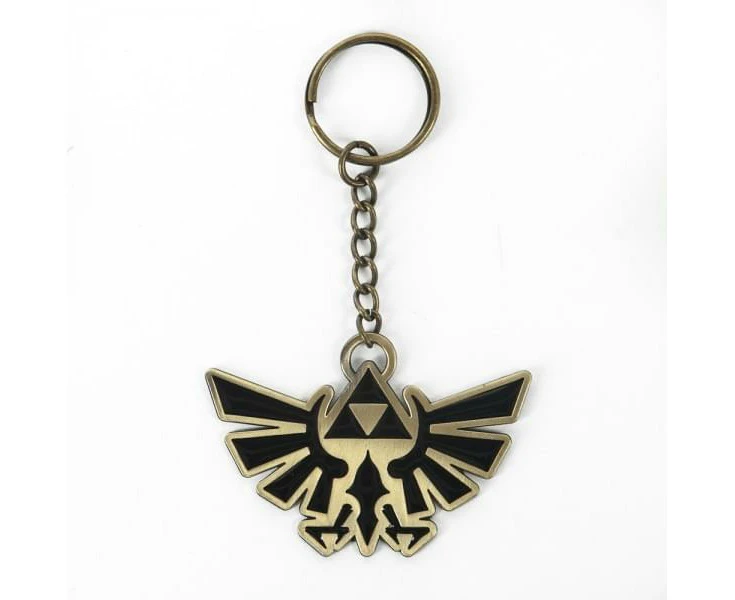 Nintendo Zelda Mens Black Metal Keychain