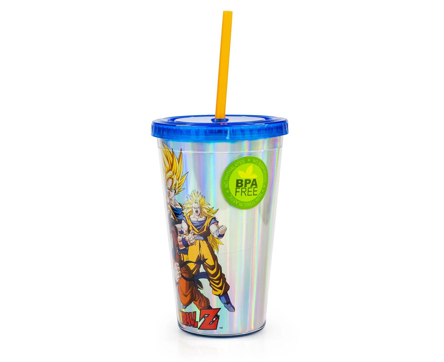 Dragon Ball Z Collectibles | Holographic Travel Cup with Straw | 16 oz